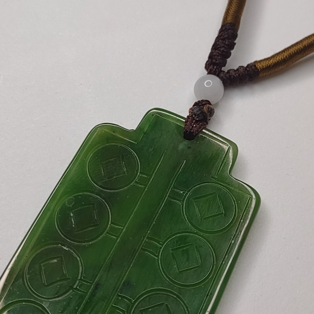 Rectangular Decorative Double Sided Green Stone P… - image 6